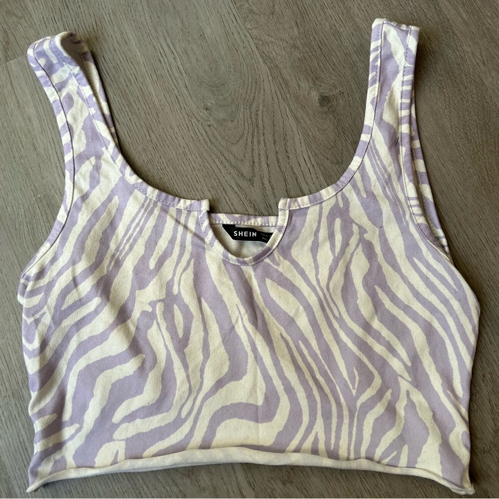 Zebra print crop top